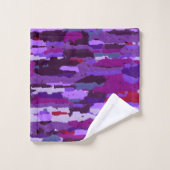 Nuances de calque bossées violet et rouge (Gant de toilette)