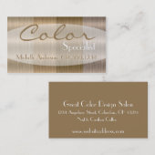 Nuances de carte de visite de style de couleur de (Devant / Derrière)