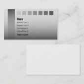 Nuances de gris avec le carte de visite de carrés (Devant / Derrière)