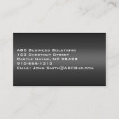 Nuances de gris moderne Carte de visite (Dos)