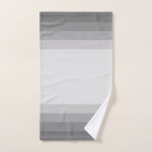 Nuances de gris Ombre rayées (Serviette à main)
