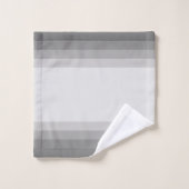 Nuances de gris Ombre rayées (Gant de toilette)