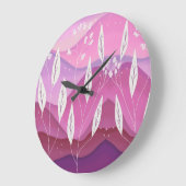 Nuances de Mur de Nature Rose Horloge (Angle)