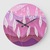 Nuances de Mur de Nature Rose Horloge (Recto)