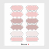 Nuances de rose Créez vos propres Étiquettes de vi (Feuille)