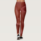 Nuances de rouge foncé Brown élégantes Leggings (Dos)