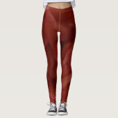 Nuances de rouge foncé Brown élégantes Leggings (Devant)