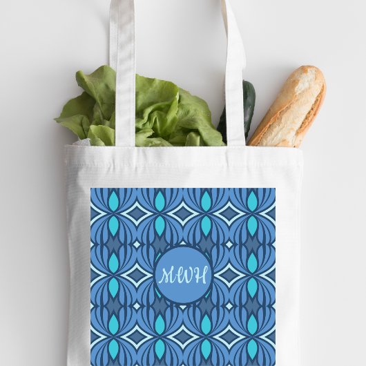 Nuances de Sac fourre-tout Monogramme bleu