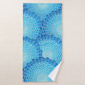 Nuances de serviette bleue de Bath de mandala (Serviette de bain)