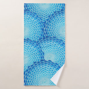 Nuances de serviette bleue de Bath de mandala