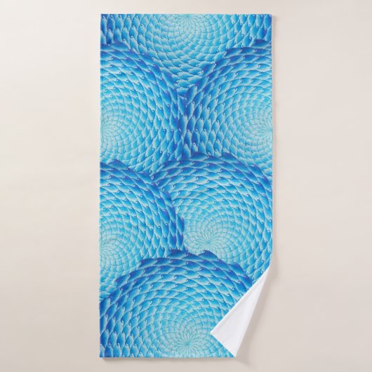 Nuances de serviette bleue de Bath de mandala (Serviette de bain)