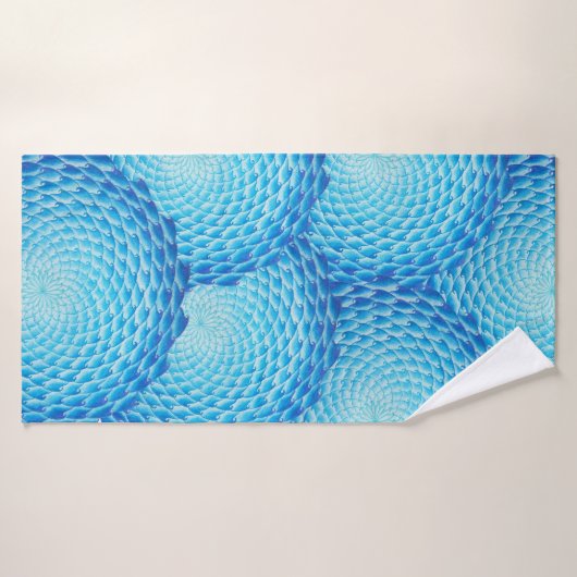Nuances de serviette bleue de Bath de mandala (Serviette de bain)