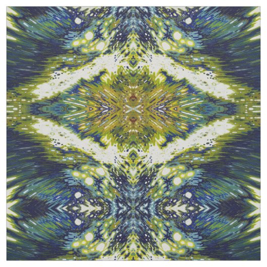 Nuances de tissu bleu et vert de Boho par la cour (Échantillon)