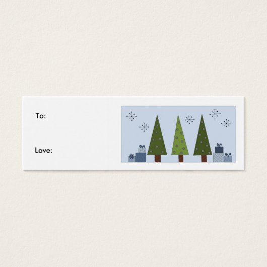 Nuances de vert - étiquette cadeau (Devant)