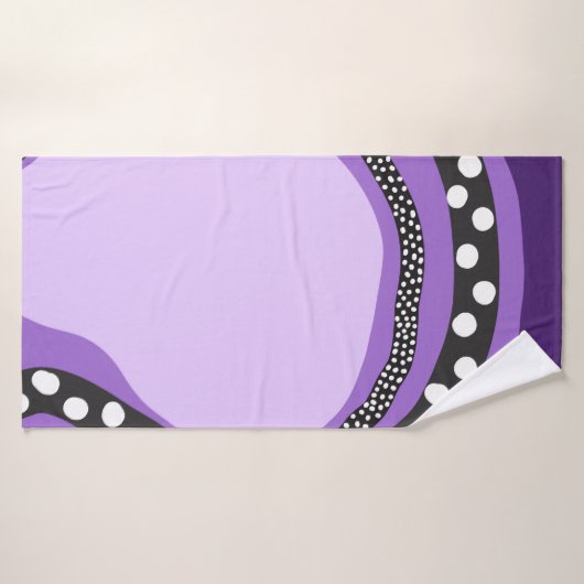Nuances de violet Art Abstrait moderne (Serviette de bain)