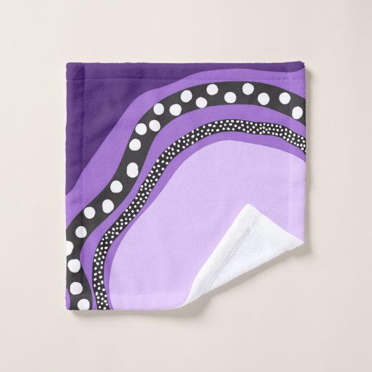 Nuances de violet Art Abstrait moderne (Gant de toilette)