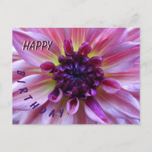 Nuances de violet Dahlia joyeux carte postale d'an