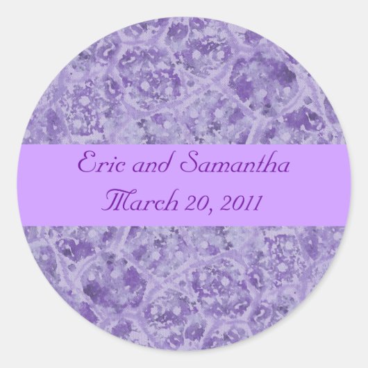 Nuances de violet Enregistrer la date Stickers de  (Devant)