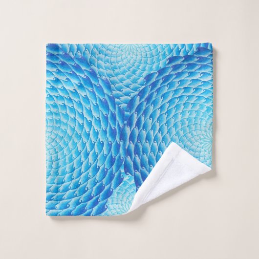 Nuances d'ensemble bleu de serviette de mandala (Gant de toilette)