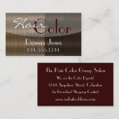 Nuances des cartes de visite Brown de salon de (Devant / Derrière)