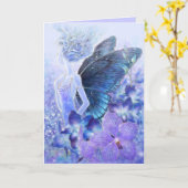 Nuances des cartes de voeux bleues (Fleur jaune)