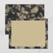 Nuances d'or et de noir de Carte de remerciements  (Devant / Derrière)