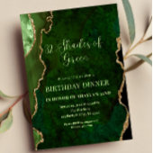 Nuances modifiables de vert Invitation Vert et or