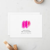 Nuancier rose Carte pour notes plat (Devant/Arrière en situation)