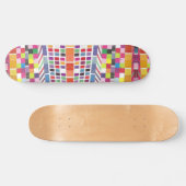 Nuancier rouge et Pixels colorés Skateboard (Horz)
