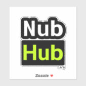Nub Hub Logo Sticker met Black Trim (Vel)