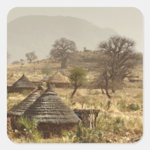 Nuba-bergen, Nugera-dorp Vierkante Sticker