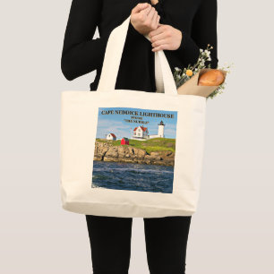 Nubble Light, Cape Neddick Maine Large Canvas tas