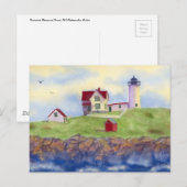 Nubble Light, Cape Neddick, York Maine Briefkaart (Voorkant / Achterkant)