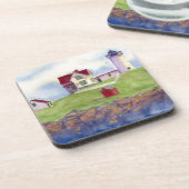 Nubble Light House York Maine Drankjes Onderzetter (Linkerzijde)