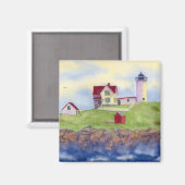 Nubble Light House York Maine Magnet Magneet (Voorkant / Achterkant)