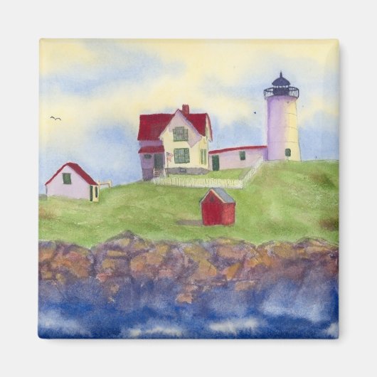 Nubble Light House York Maine Magnet Magneet (Voorkant)