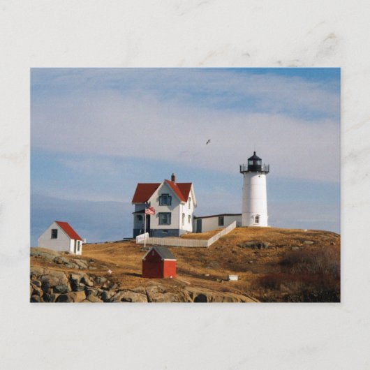 Nubble Light Lighthouse York Maine Briefkaart (Voorkant)