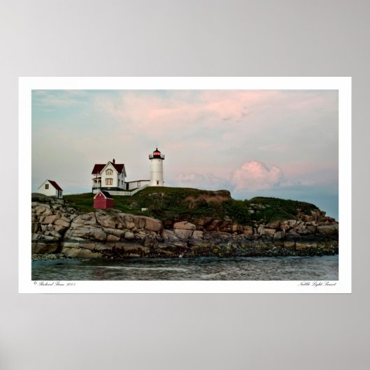 Nubble Light Sunset Poster (Voorkant)