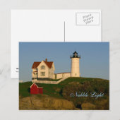 Nubble Light, York, carte postale du Maine (Devant / Derrière)