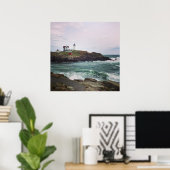 Nubble Light - York, Maine 24 x 24 Poster (Bureau à domicile)