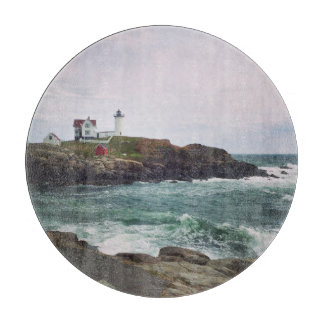 Nubble Light - York, Maine Glass Cutting Board Snijplank