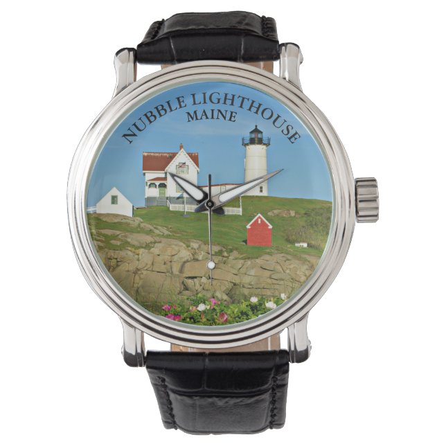 Nubble Lighthouse, Cape Neddick Maine eWatch Horloge (Voorkant)