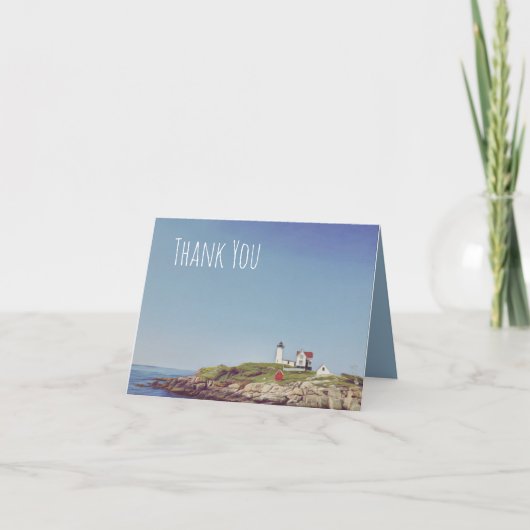 Nubble Lighthouse Dank u kaart (Voorkant)