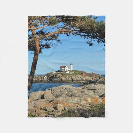Nubble Lighthouse Fleece Deken (Voorkant)