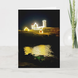 Nubble Lighthouse Foto Blank Groet Kaart