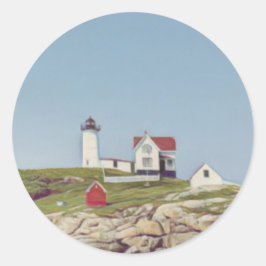 Nubble Lighthouse Ronde Sticker