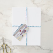 Nubble Lighthouse Winter Gift Label Cadeaulabel (Met Touw)