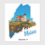 Nubble Vuurtoren Maine Nautical Sticker (Vel)