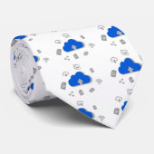 Nube de subida a internet con íconos stropdas (Opgerold)