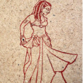 Nubian Belly Dancer Goddess Rubberstempel